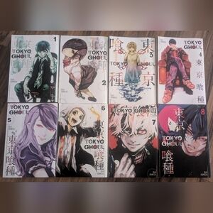 Tokyo Ghoul manga lot volumes 1-8 *read description*